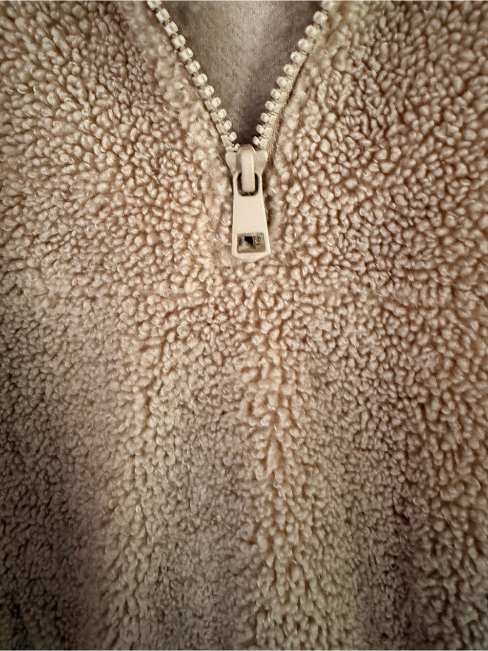 American Eagle Outfitters Camel Sherpa Half-Zip Jacket - Picture 4 of 5
